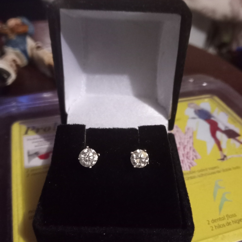 1K wrapped in silver, earrings